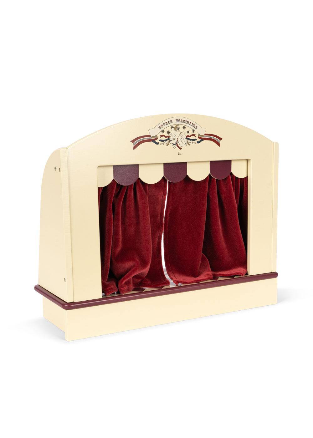 Konges Sløjd Teatrino Legno Bianco 30x37 cm con Tenda