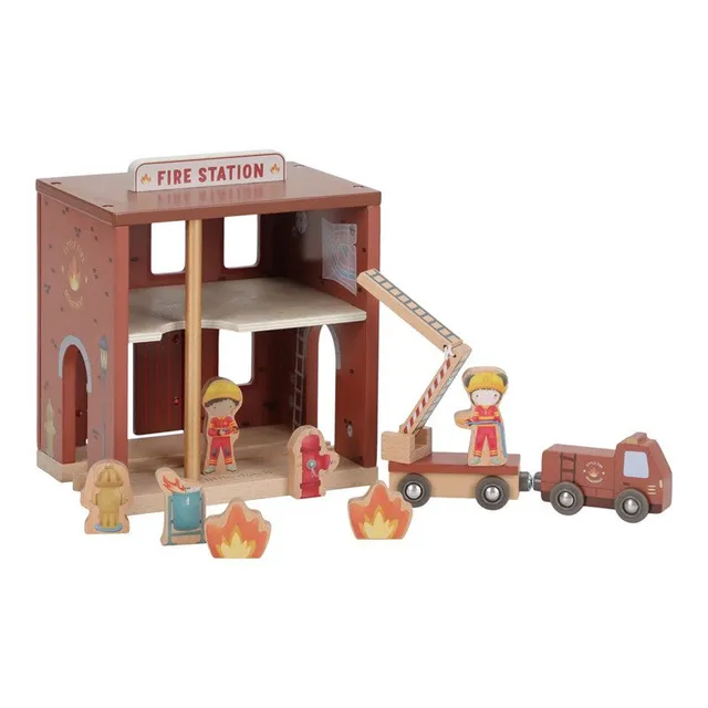 Little Dutch stazione pompieri legno con camion