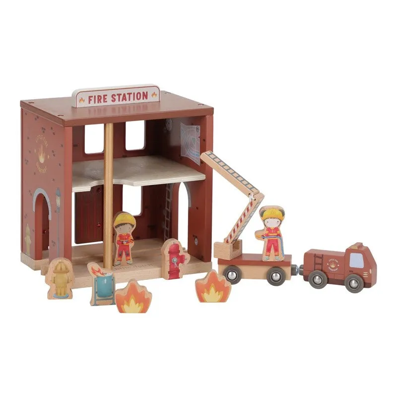 Little Dutch stazione pompieri legno con camion