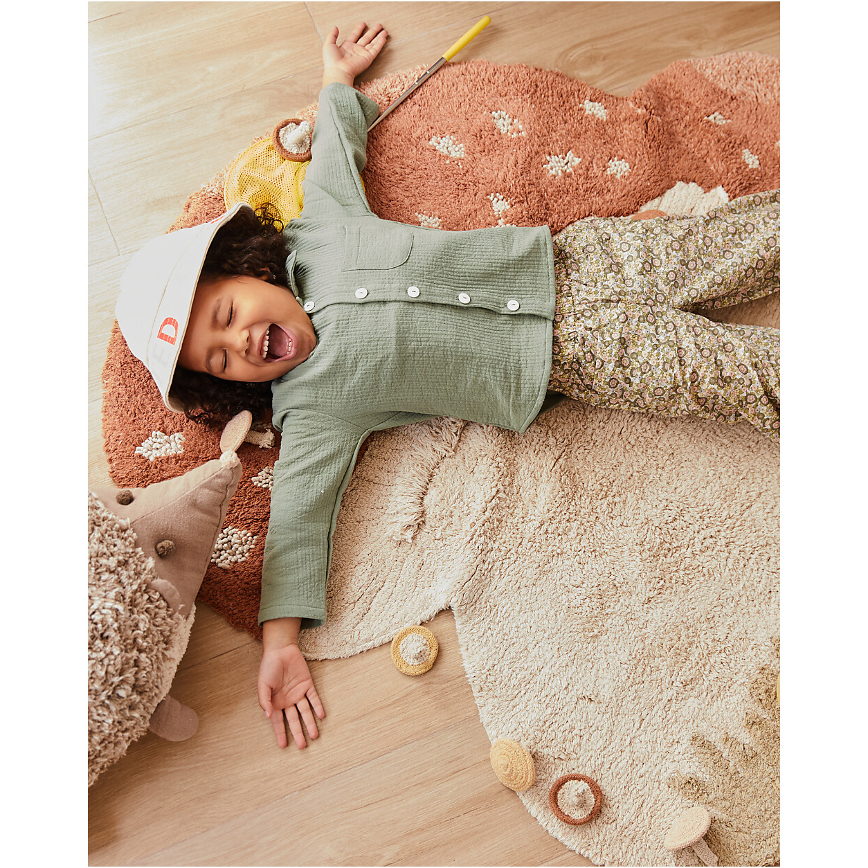 Lorena Canals Boletus tappeto fungo 120x120 cm cotone