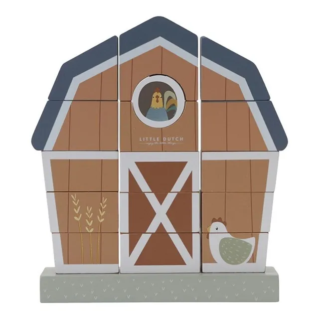 Little Dutch Little Farm torre impilabile legno fattoria 1 anno