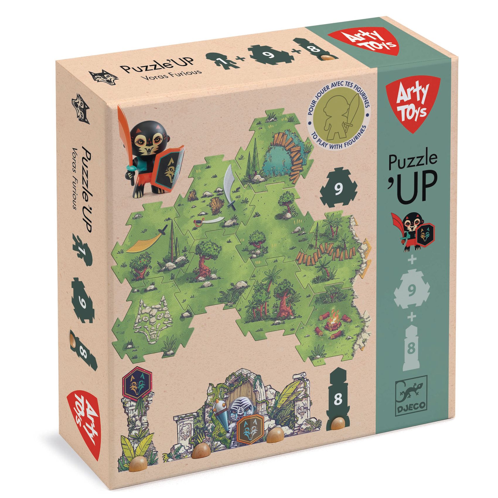 Djeco Arty Toys Voras Furious puzzle 9 pezzi