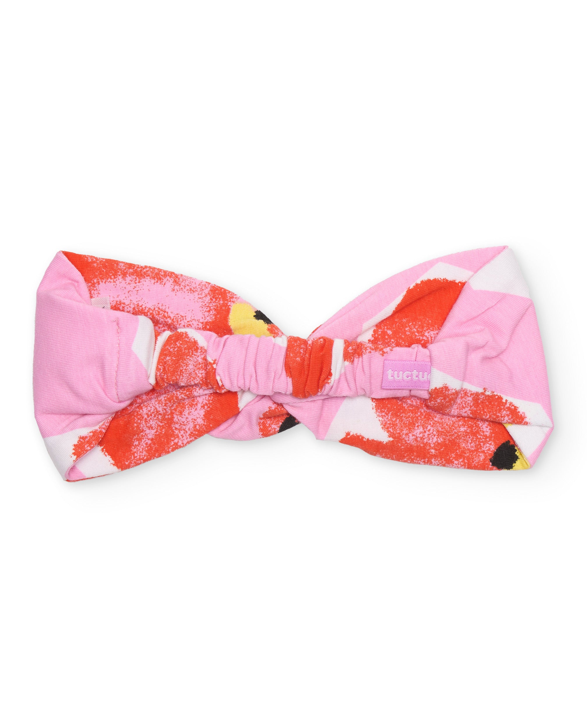 Tuc tuc fascia capelli bambina rosa con nodo floreale