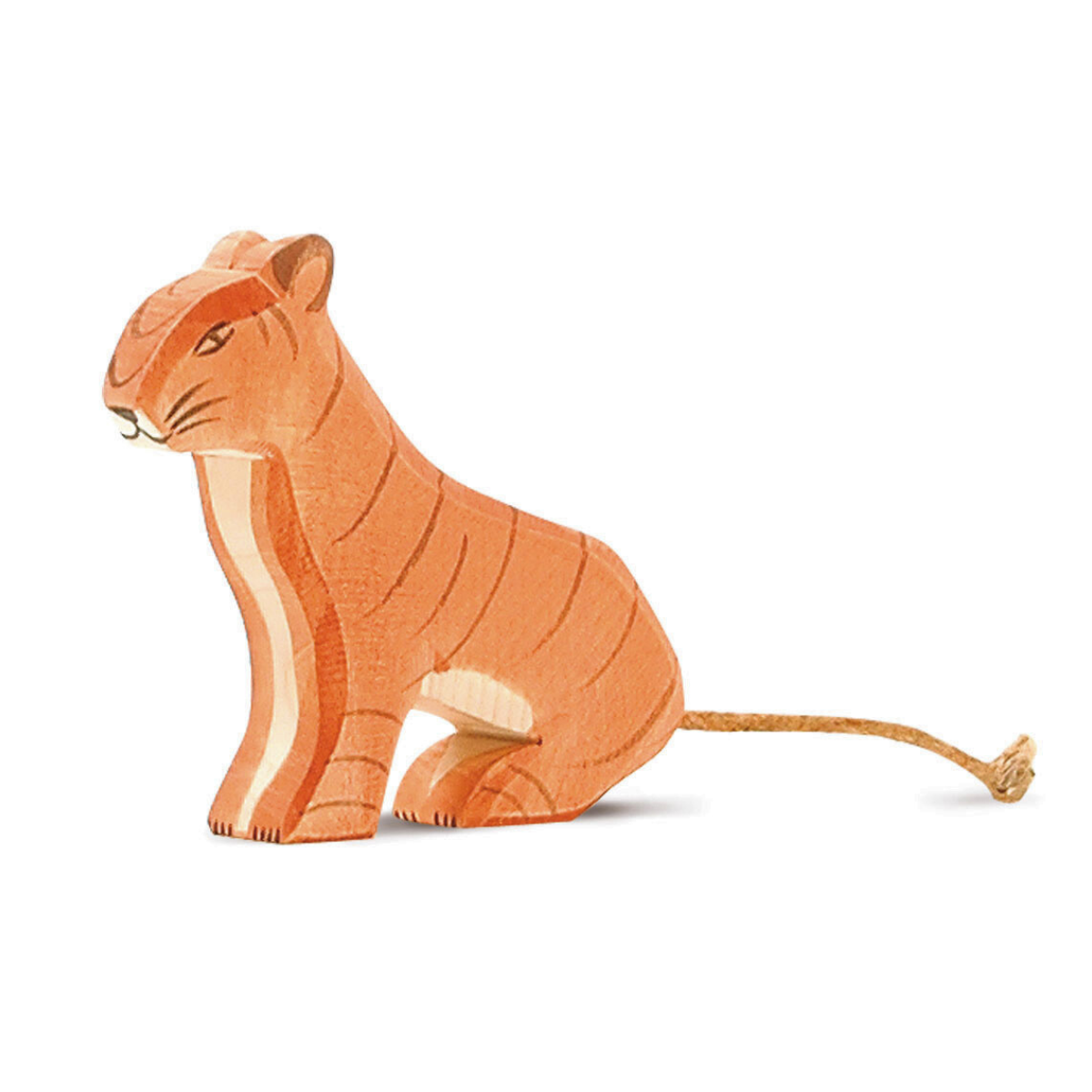 Ostheimer Tigre seduta figura legno 10,5 cm atossica