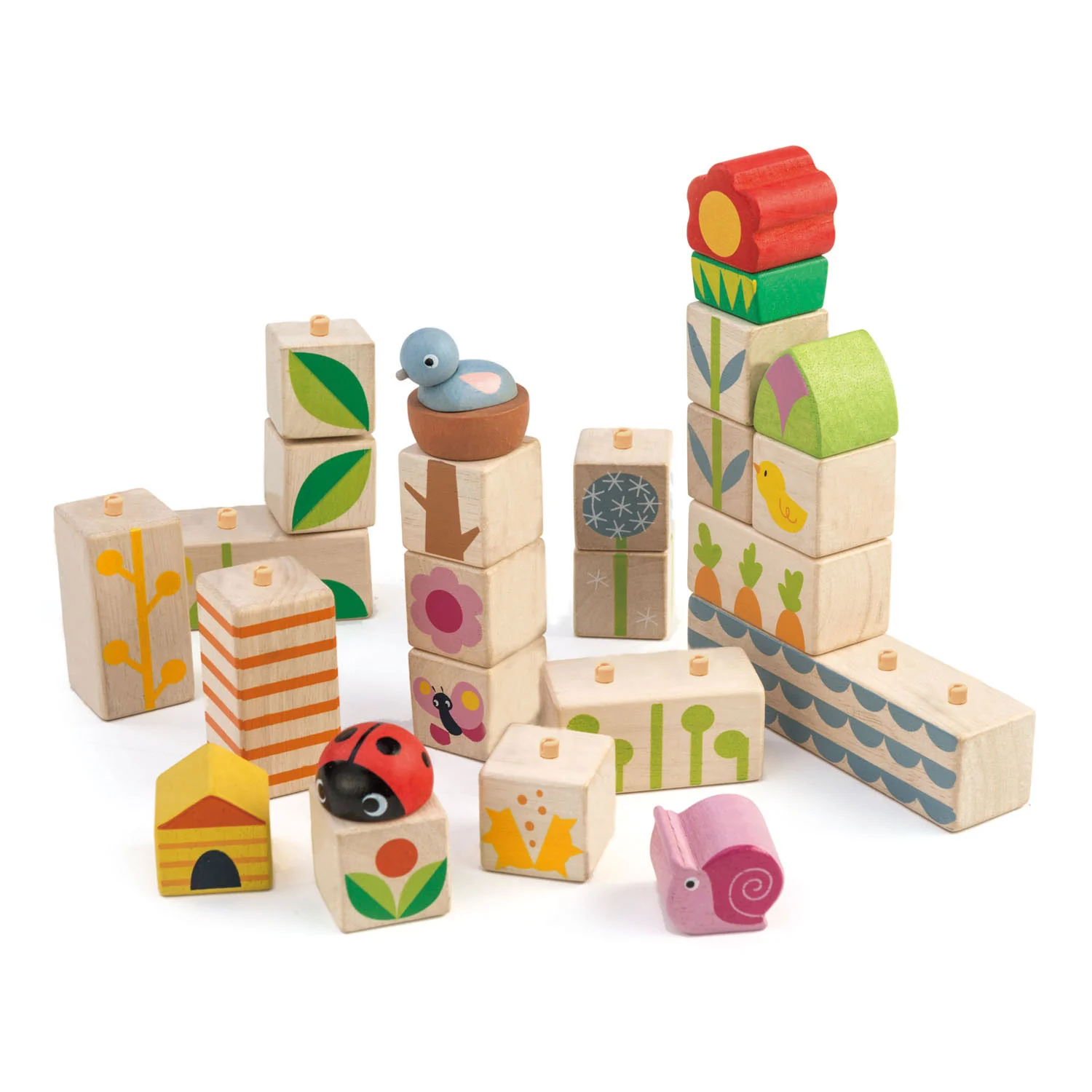 Tender Leaf Garden Blocks costruzioni legno 24 pezzi