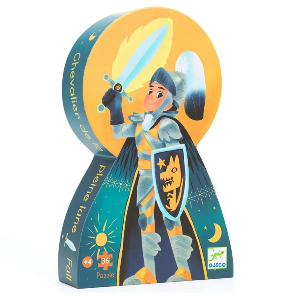 Djeco Silhouette Full Moon Knight puzzle 36 pezzi