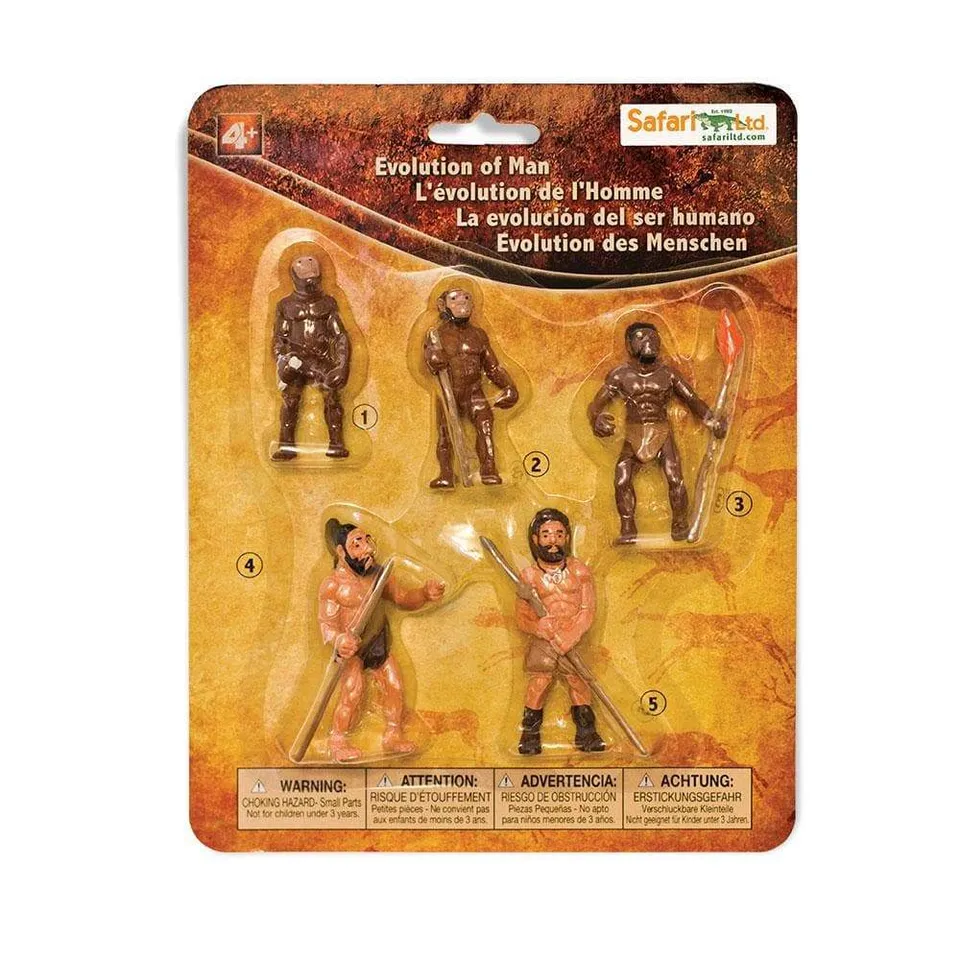 Safari Ltd Evoluzione Uomo set 5 figure preistoria