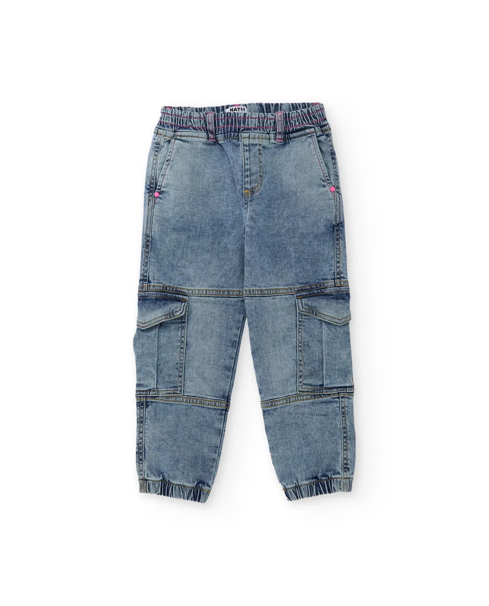 Tuc Tuc jeans bambina cargo tasche laterali