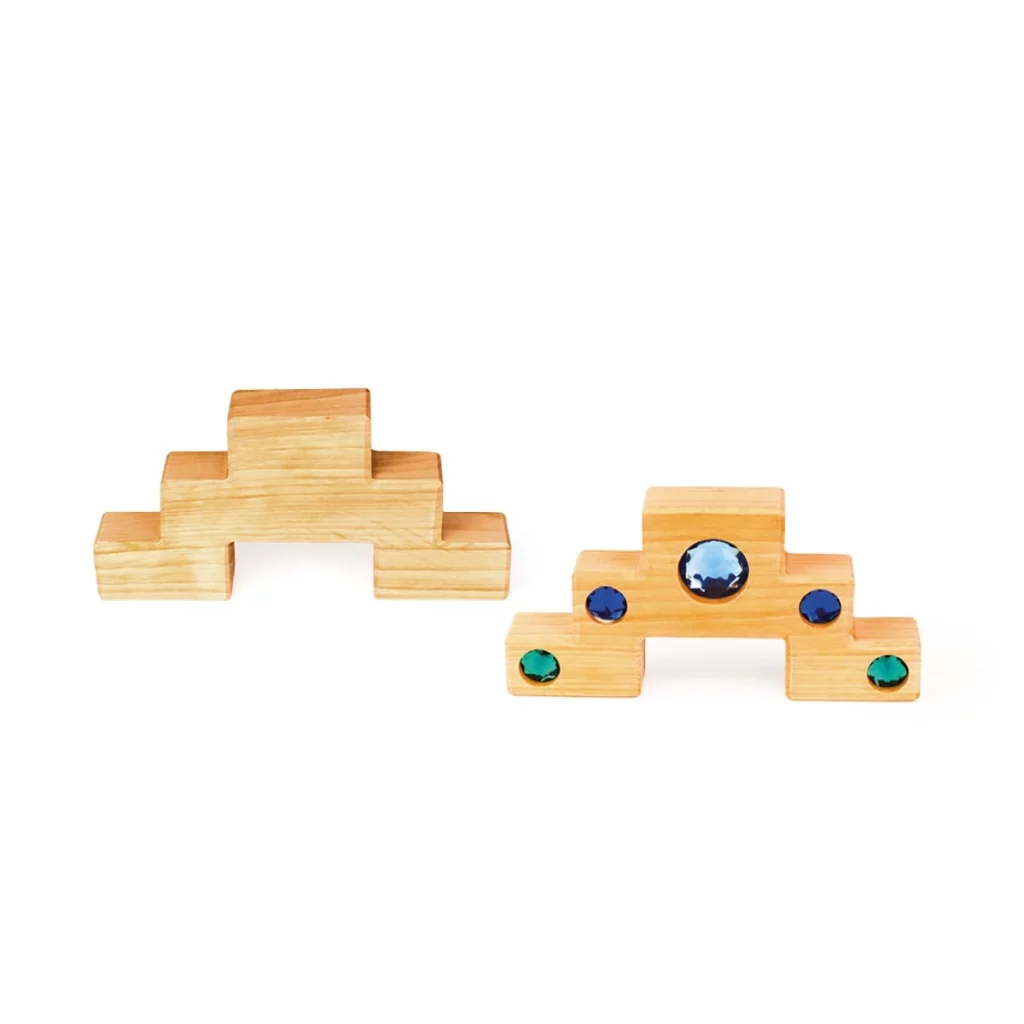 Bauspiel Color Stairs set costruzioni legno 16 pezzi pastello