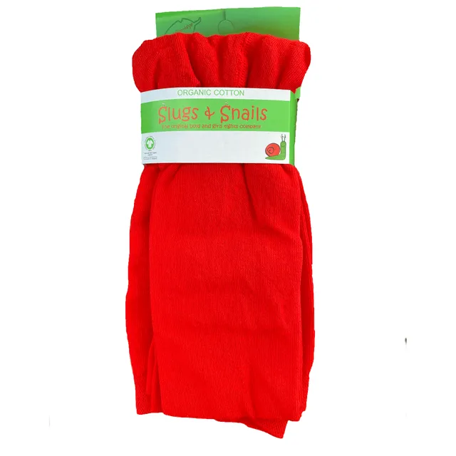 Slugs & Snails Red Colour collant donna cotone bio rossi