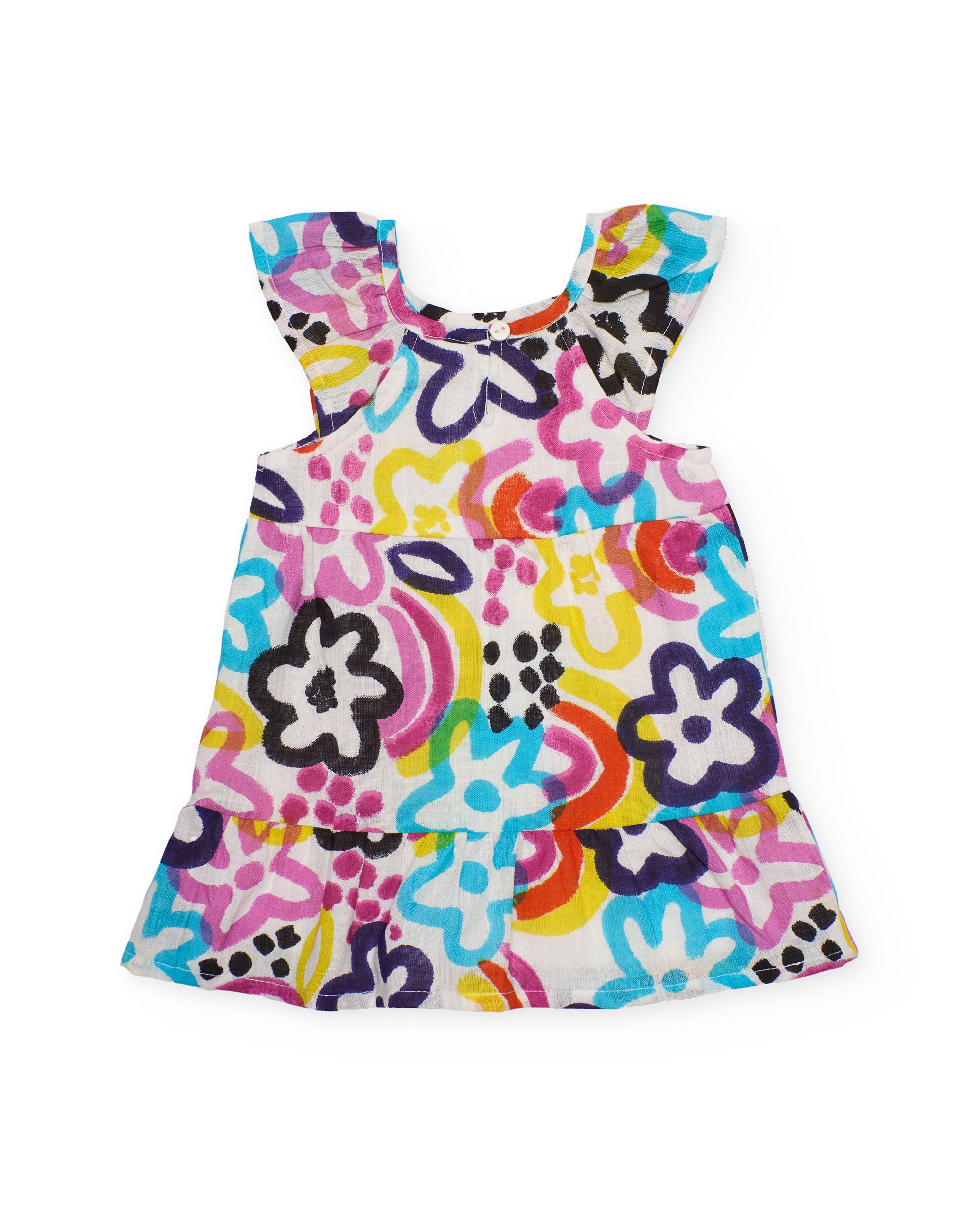 Tuc Tuc vestito bambina fiori bianco fantasia floreale