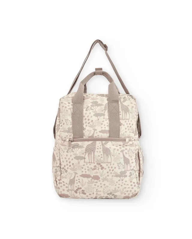 Tuc Tuc zaino passeggino stampa giraffa beige