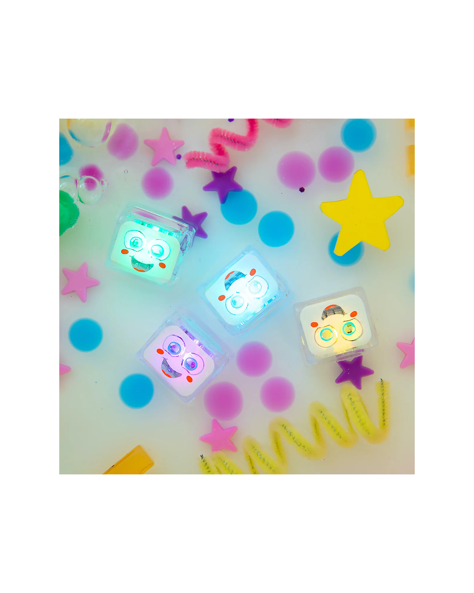 Glo Pals Party Pal cubi luminosi bianchi 4 pezzi
