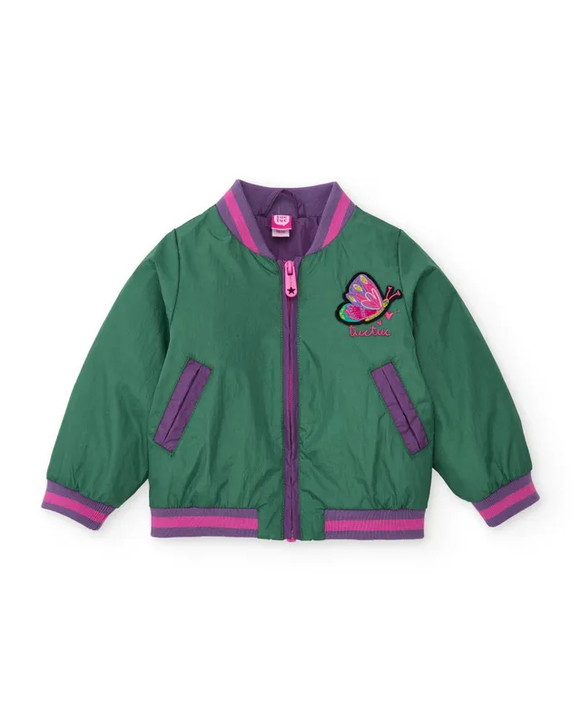 Tuc Tuc Mystic Forest giacca bambina verde farfalle zip
