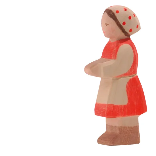 Ostheimer Heidi statuina legno 10 cm dipinta a mano