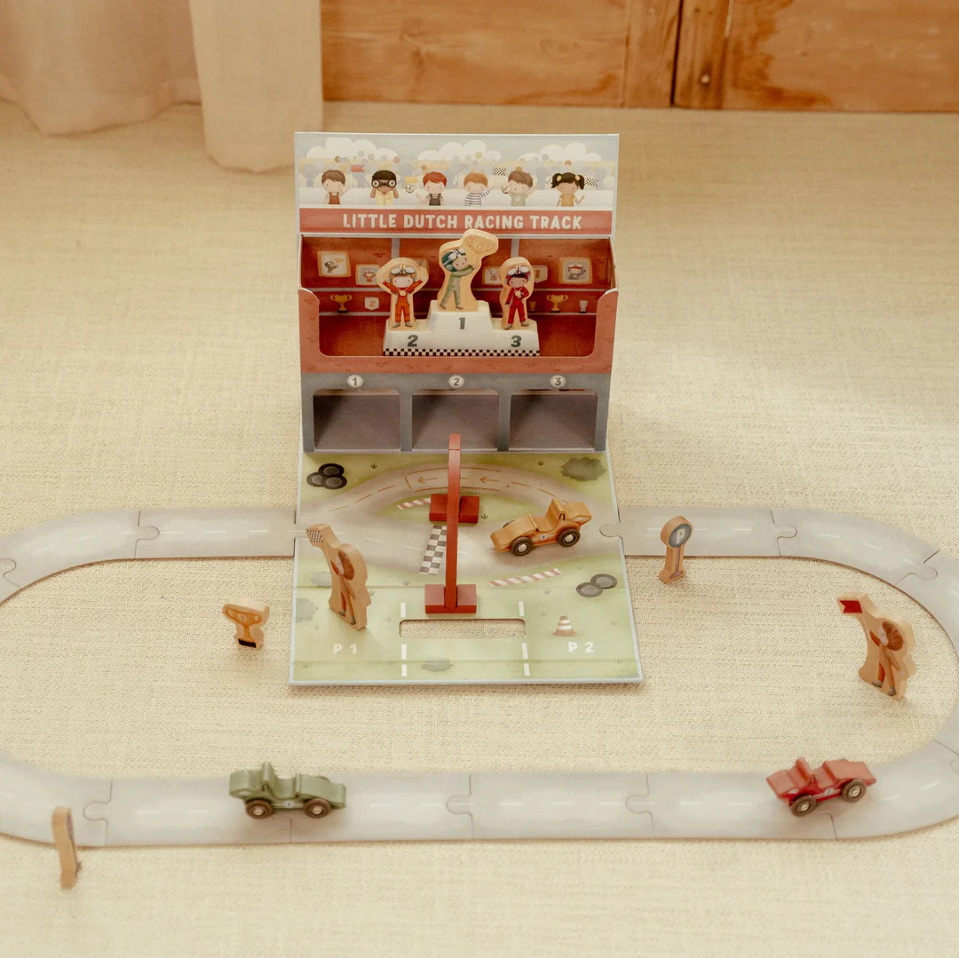 Little Dutch Railway set gara macchinine legno