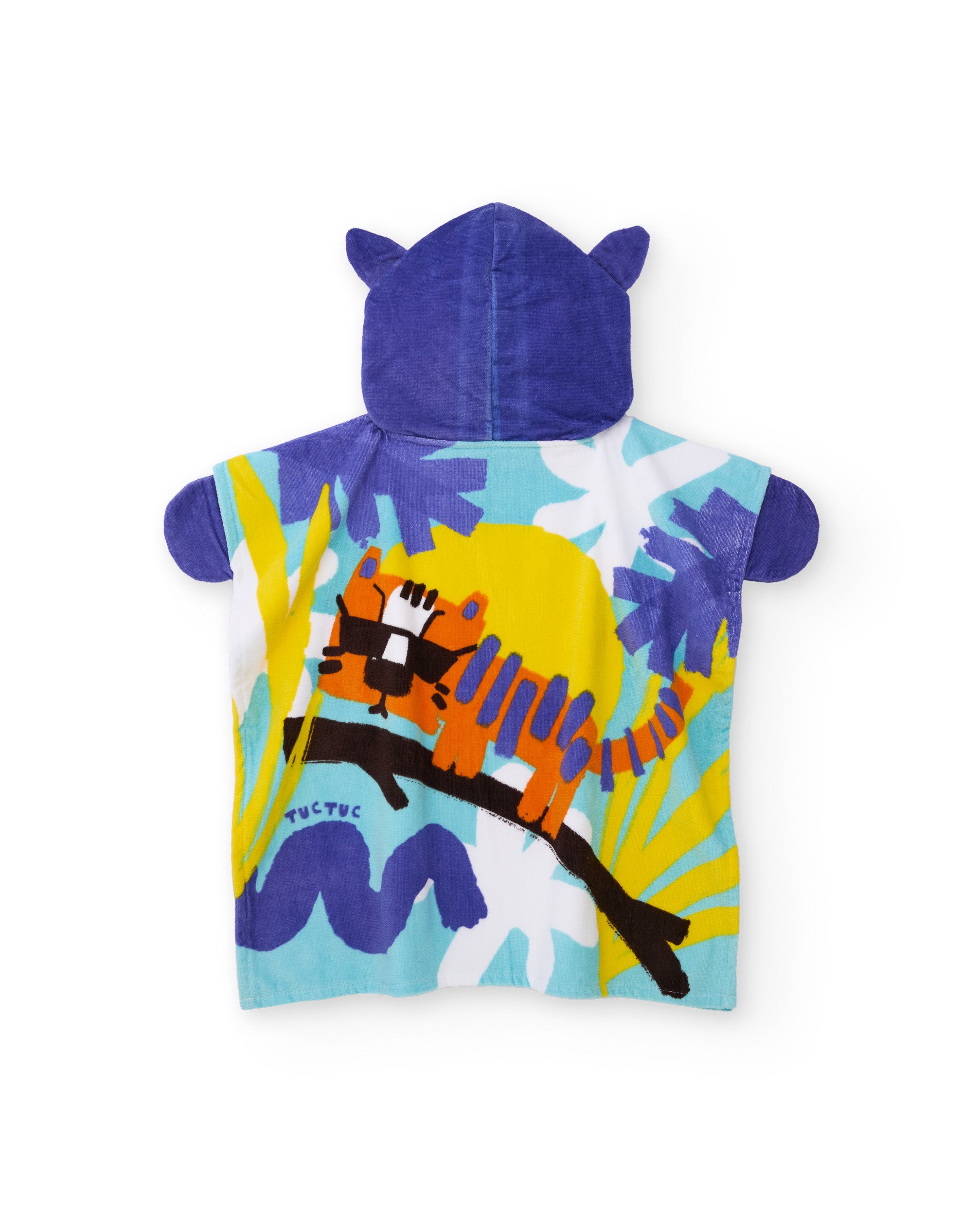 Tuc Tuc poncho mare bambino lilla con cappuccio