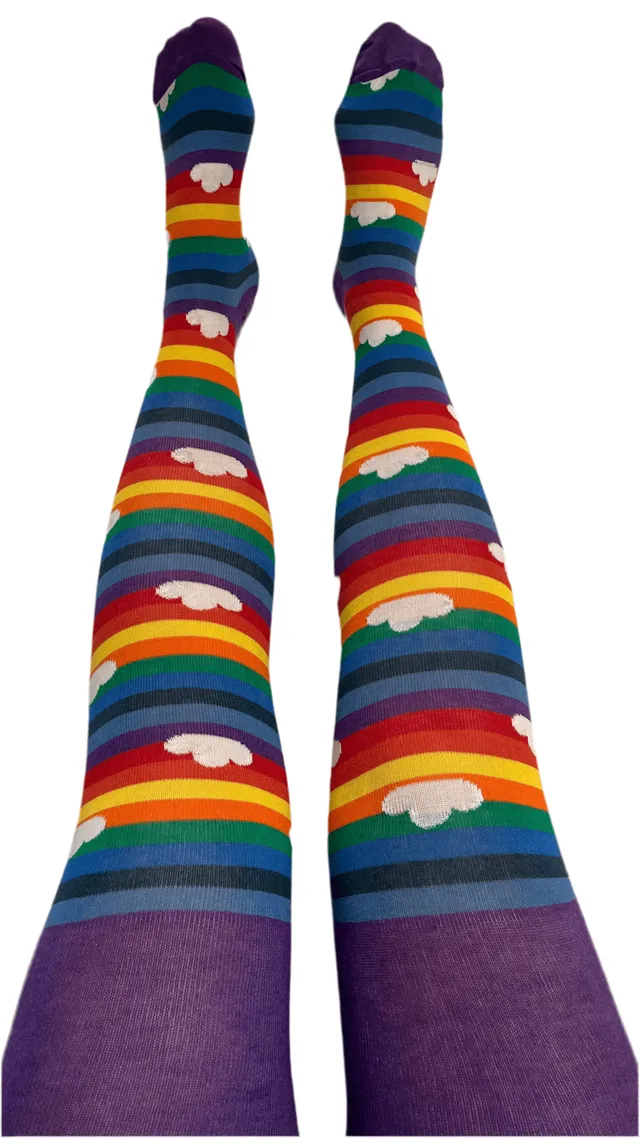 Slugs & Snails Technicolour collant donna arcobaleno cotone bio