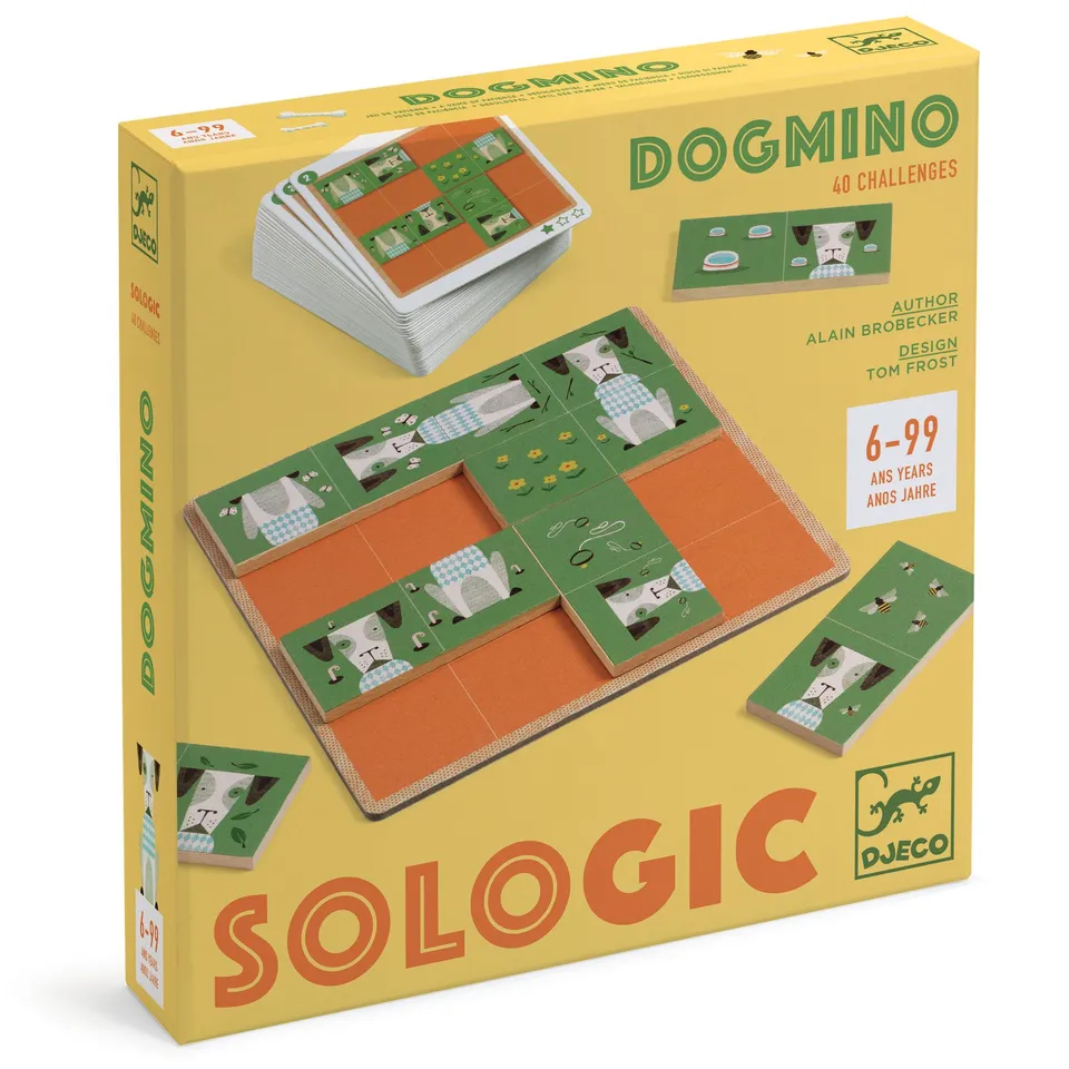 Djeco SOLOlogic Dogmino gioco di logica 40 carte