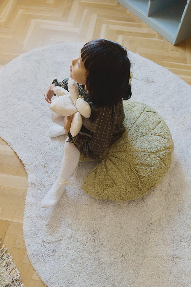 Lorena Canals Water Lily pouf cuscino foglia cotone 60 cm