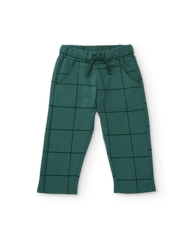 Tuc Tuc pantalone felpa quadri verde