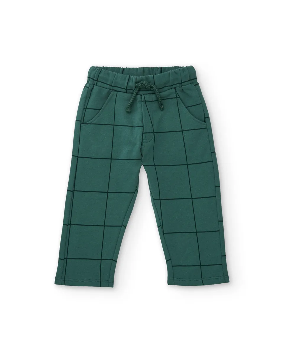 Tuc Tuc pantalone felpa quadri verde