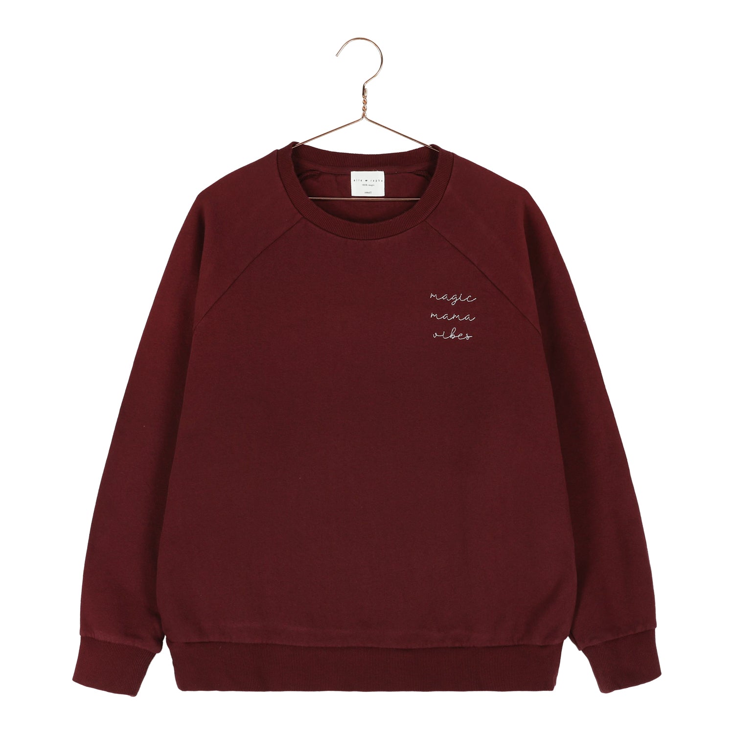 Ella and Rapha MAMA Classic Fit felpa bordeaux burgundy