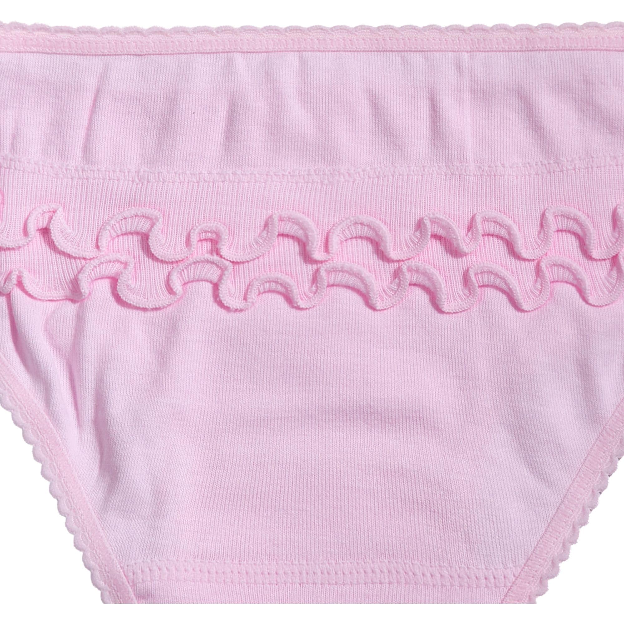 Babidu slip bambina cotone con volant bianco