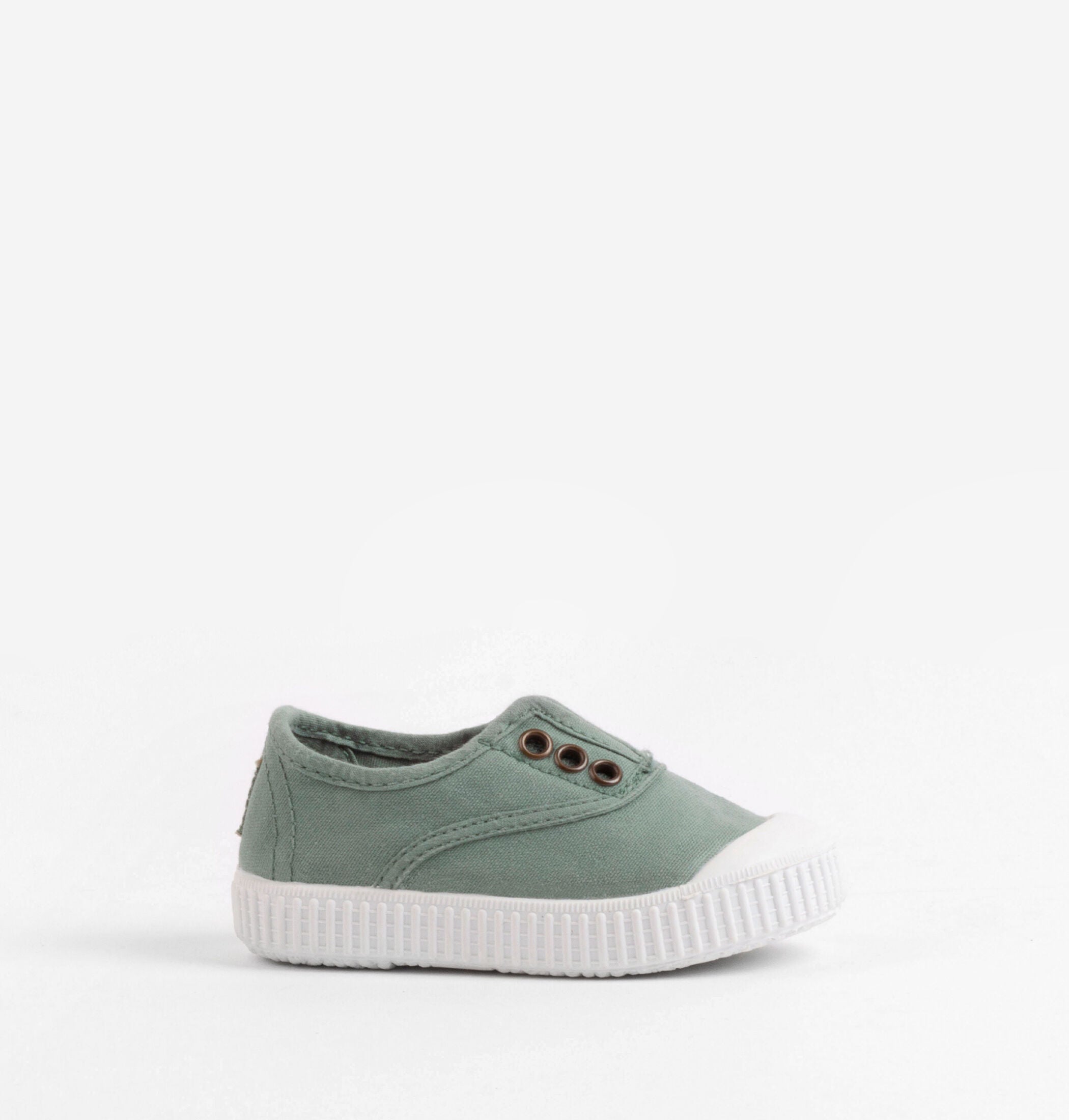 Victoria Dear World scarpe tela verde cotone bio