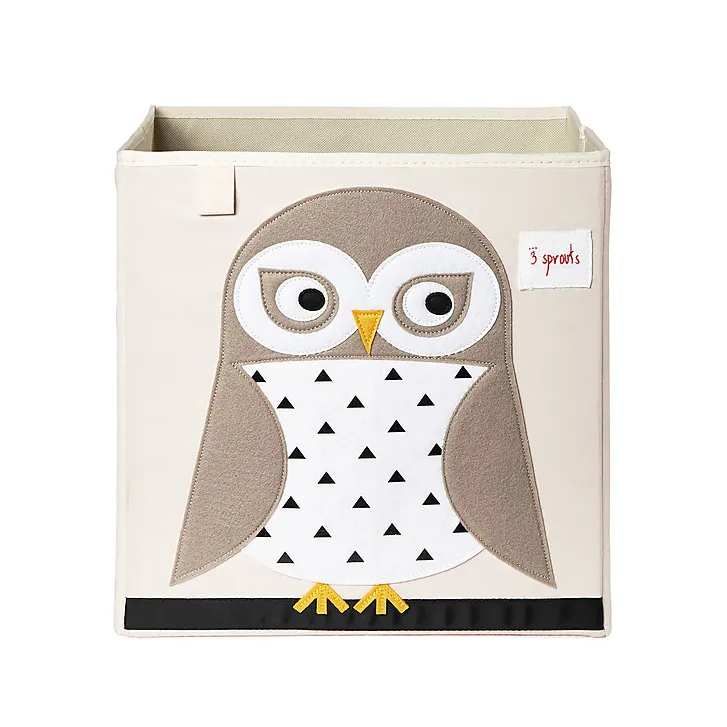 3 Sprouts Gufo contenitore portaoggetti stoffa 33 cm