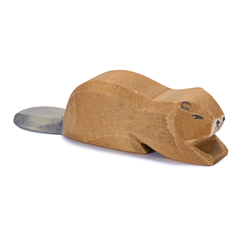 Ostheimer castoro sdraiato figura legno atossica H 2,5 cm