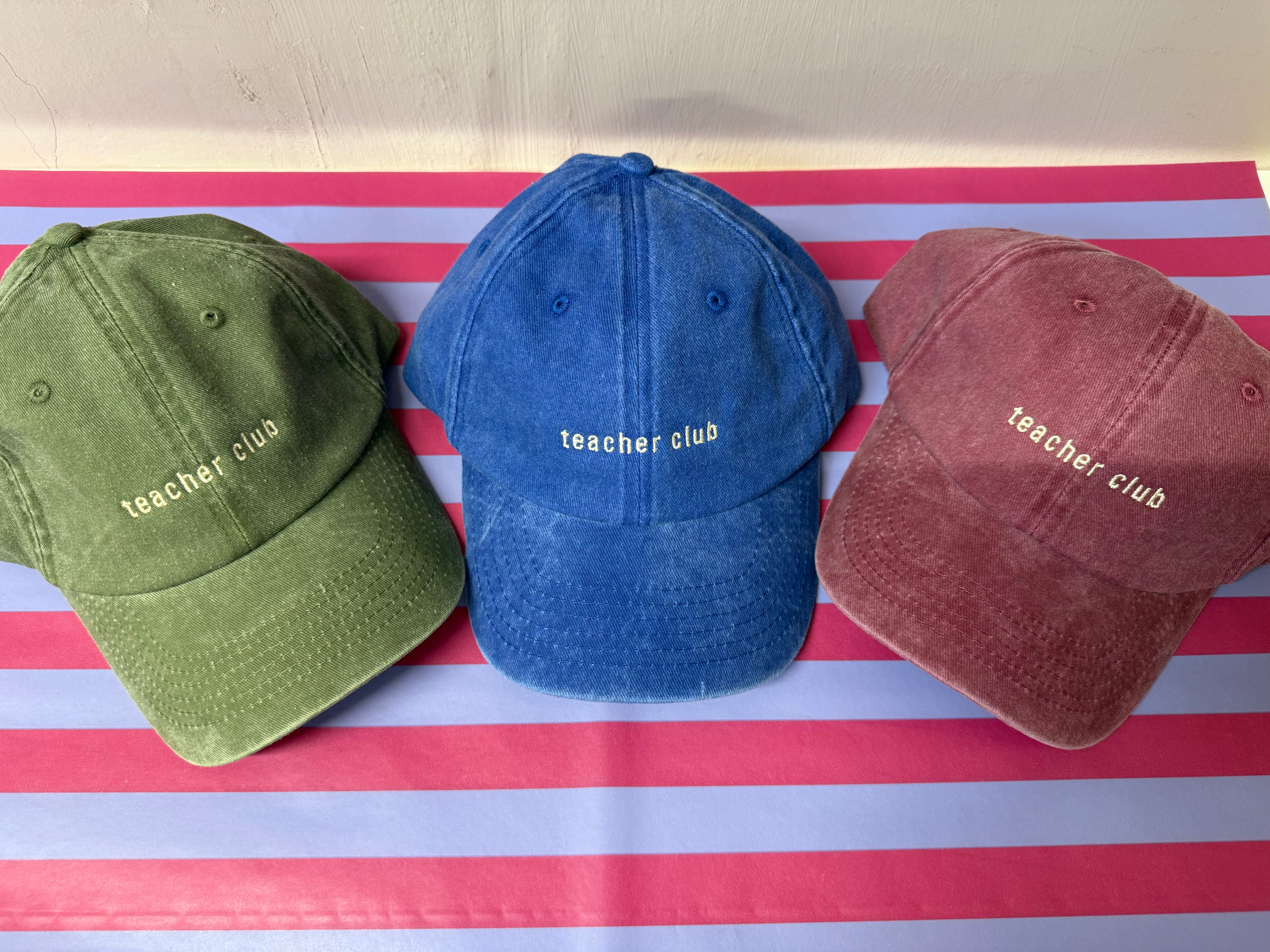 Ella and Rapha Teacher Club cappellino blu vintage ricamato