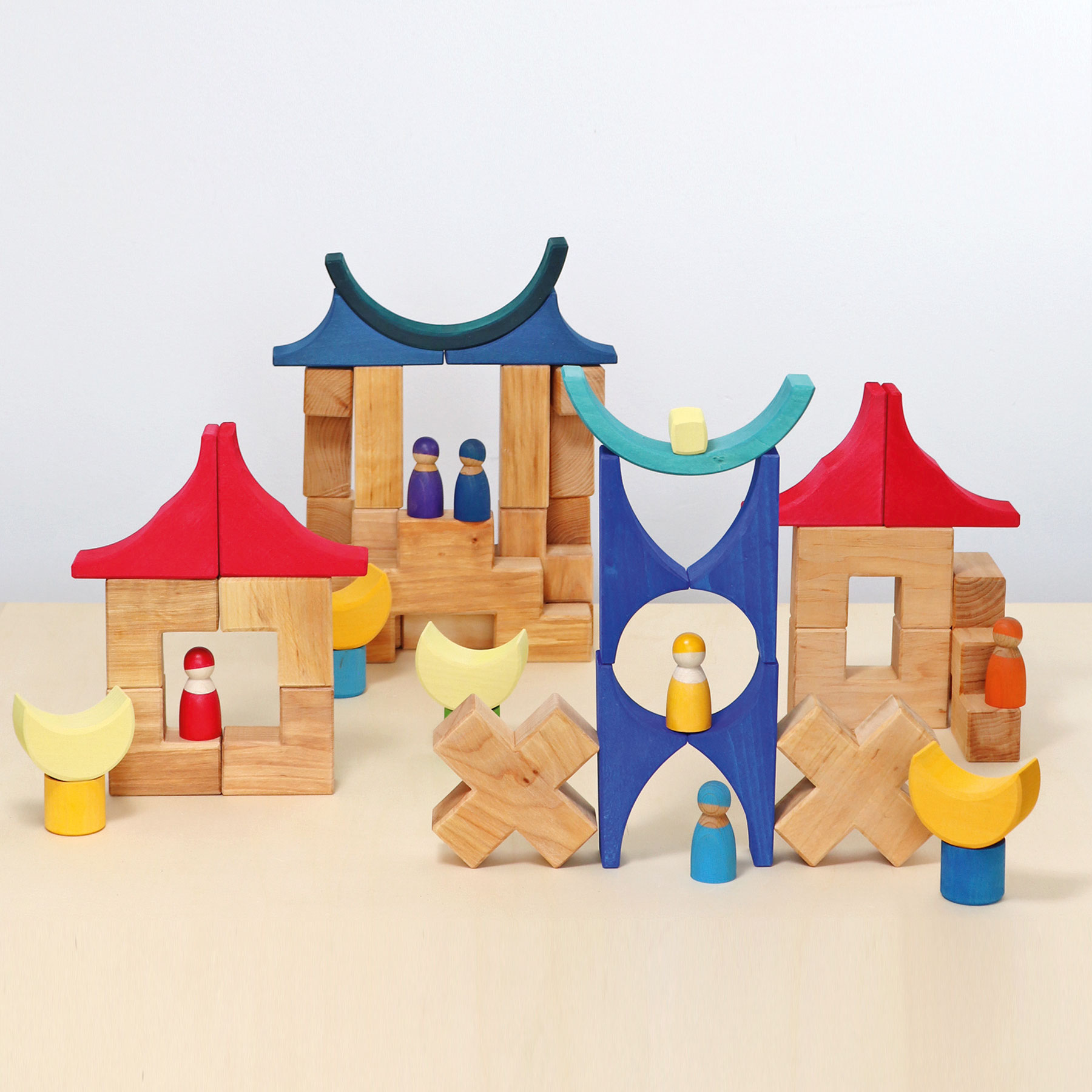 Grimm’s Stairway set costruzioni legno naturale 19 pezzi