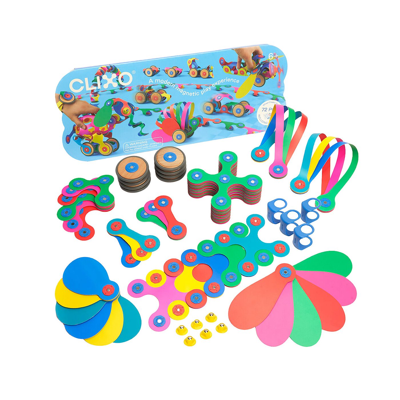 Clixo Wheel Creator Pack gioco magnetico 72 pezzi ruote