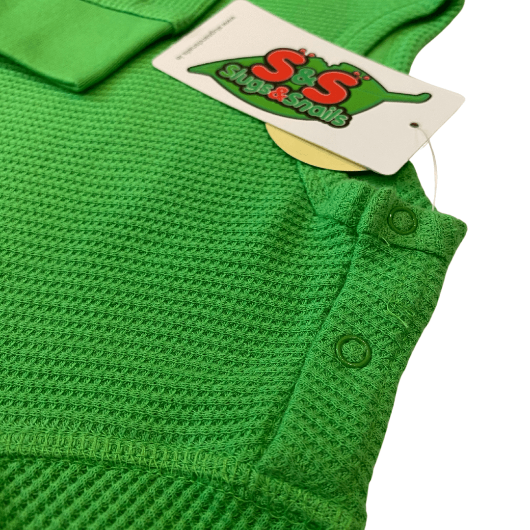 Slugs & Snails Emerald Green completo waffle cotone bio verde