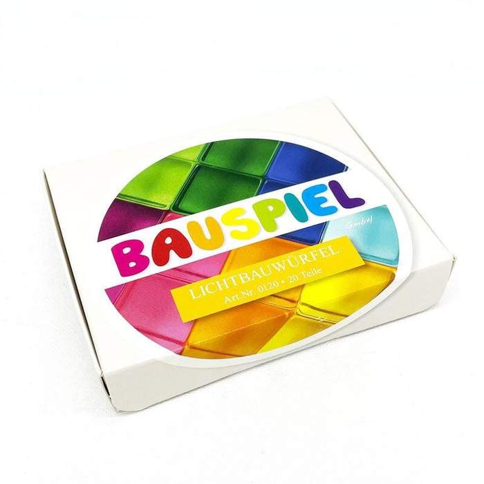 Bauspiel set 20 cubi acrilici trasparenti 2,5 cm