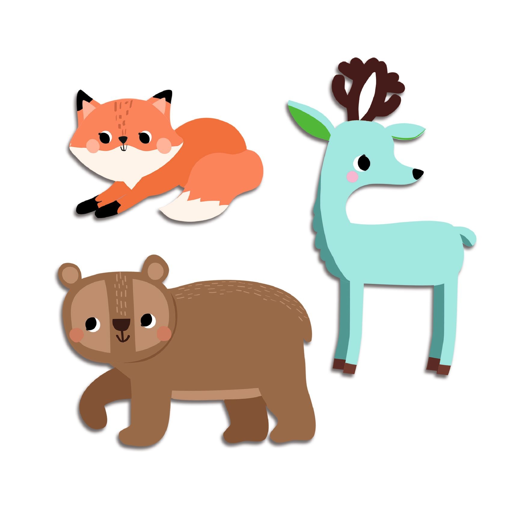 Djeco Big Stickers Bosco Adesivi 62 Pezzi Grandi