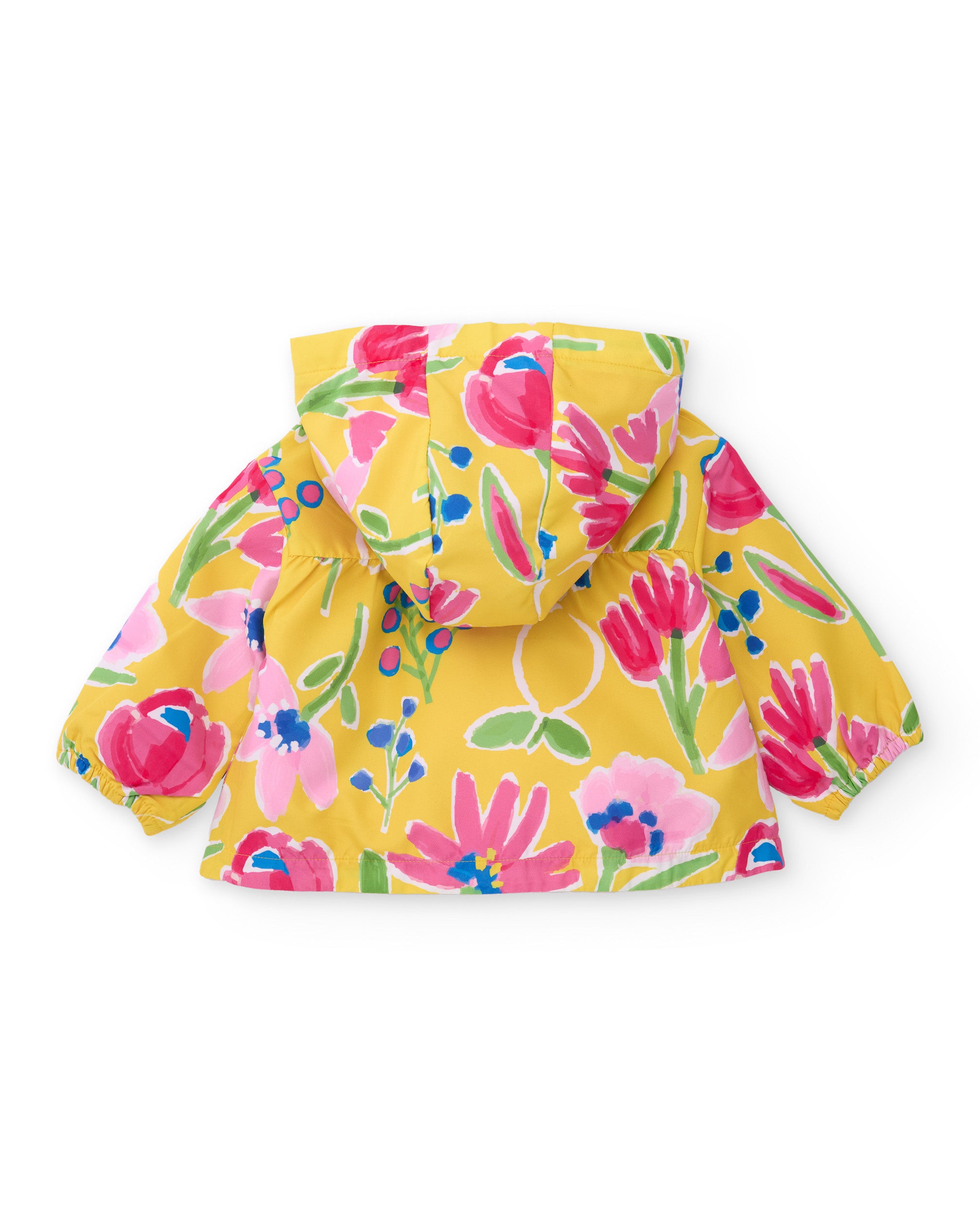 Tuc Tuc Giacca Bambina Gialla Fiori Leggera Cappuccio