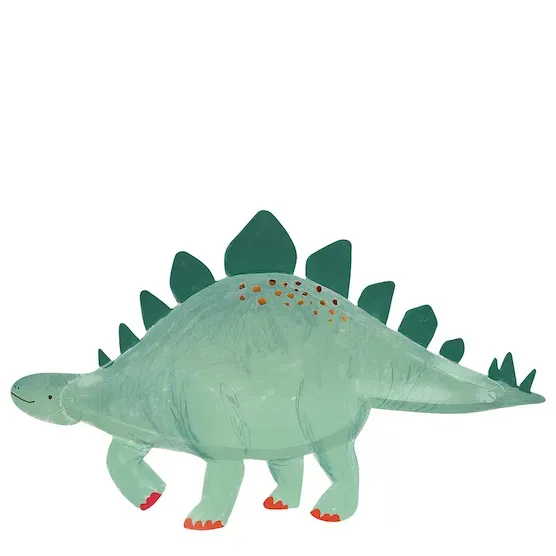 Meri Meri Stegosauro piatti sagomati 4 pz dinosauro