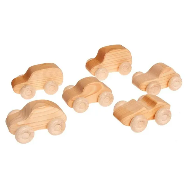 Grimm's Set 6 macchine macchinine legno colori pastello