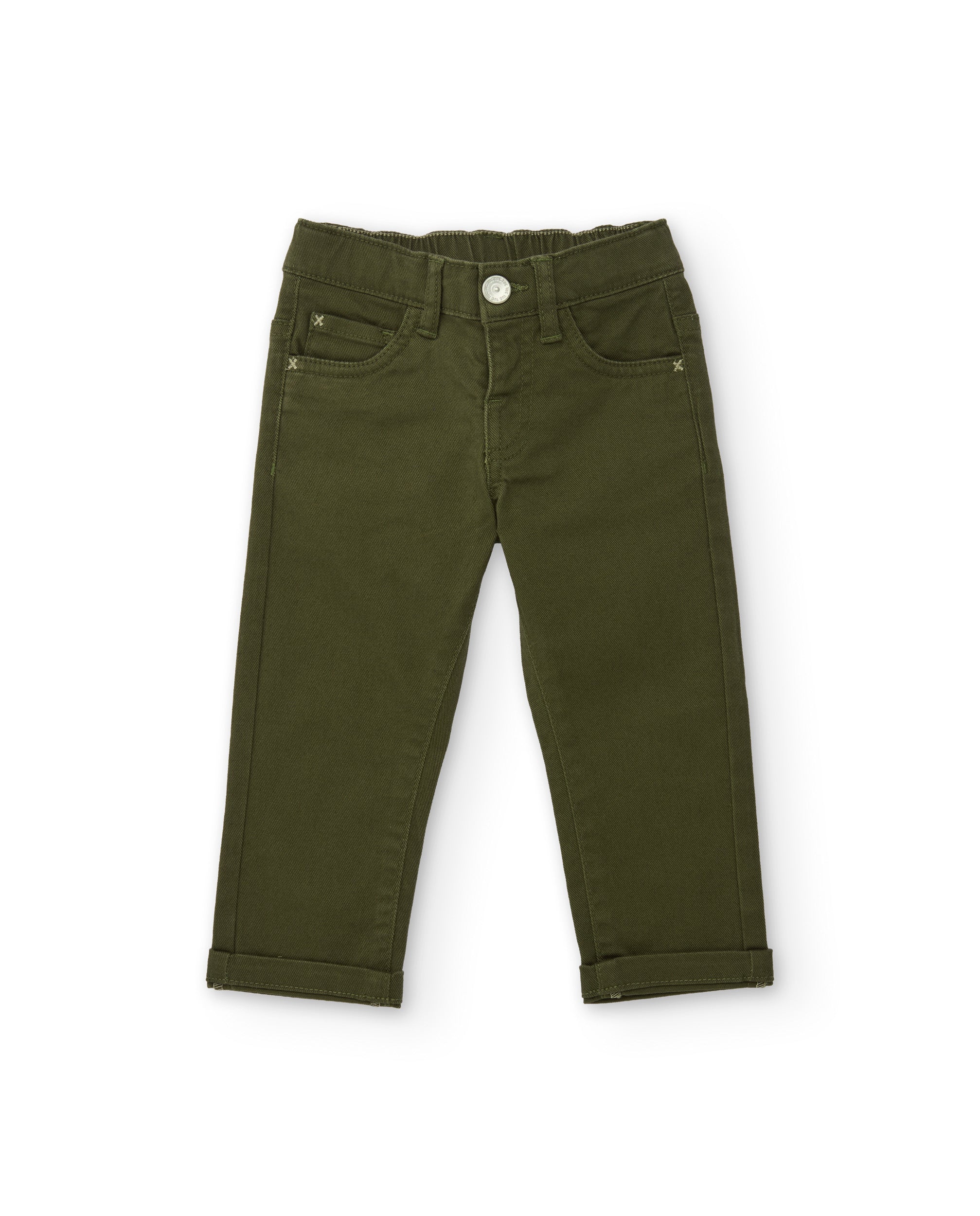 Tuc Tuc Pantaloni Bambino Verde Oliva Tasche Twill