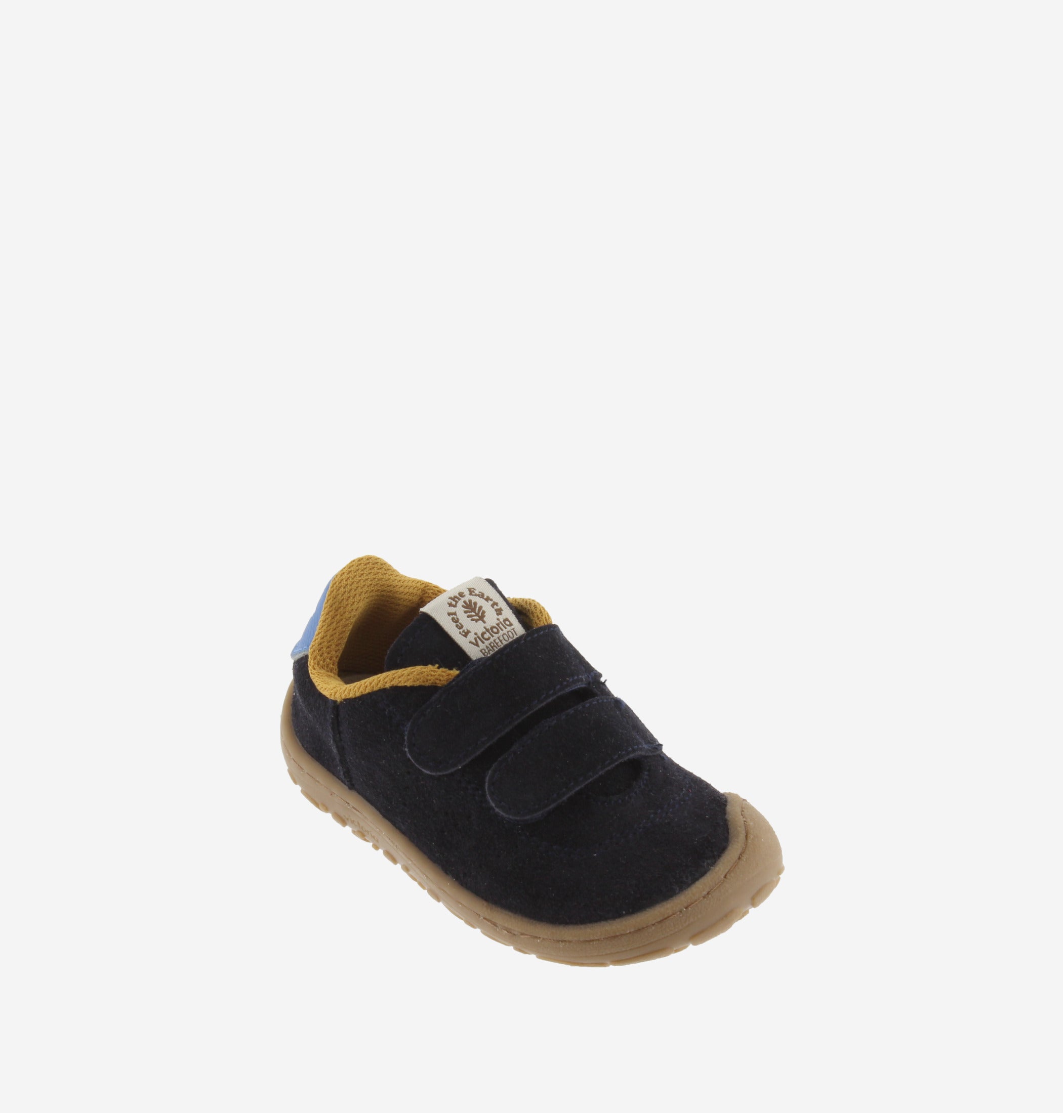 Victoria Barefoot Pelle Blu Marino Scarpe Bambino