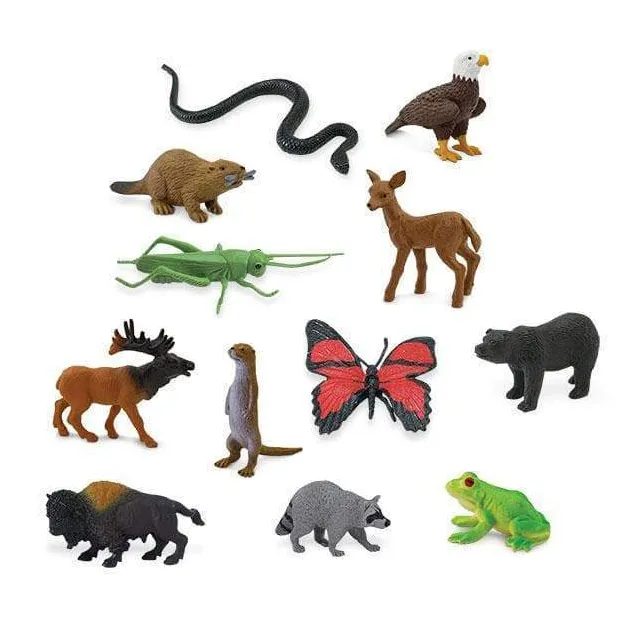 Safari Ltd In the Wood TOOB set 12 miniature animali bosco
