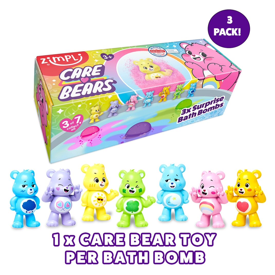 Zimpli Kids Baff Bombz Care Bears Surprise bombe da bagno 3 pz vegane