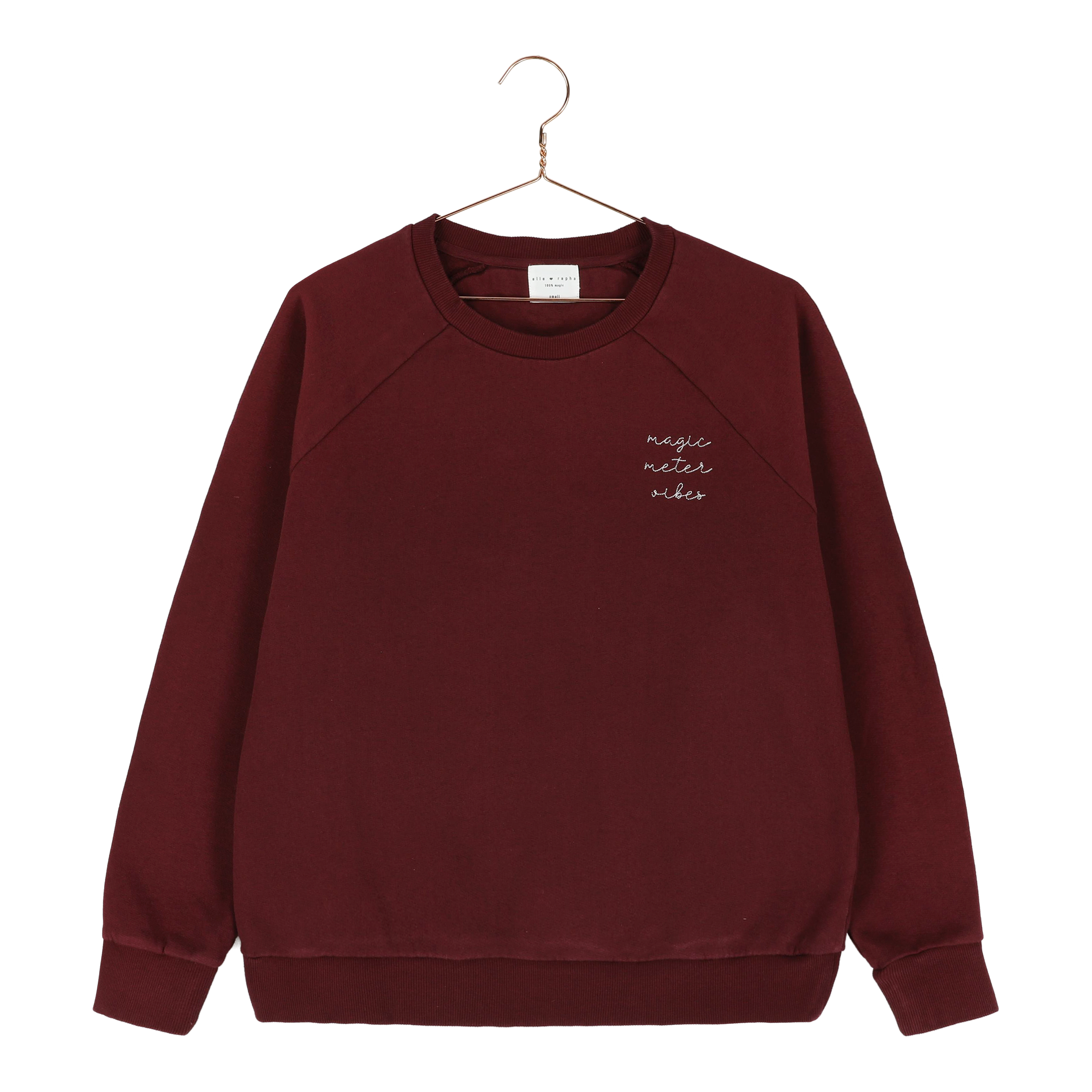 Ella and Rapha Meter felpa bordeaux classic fit cotone bio