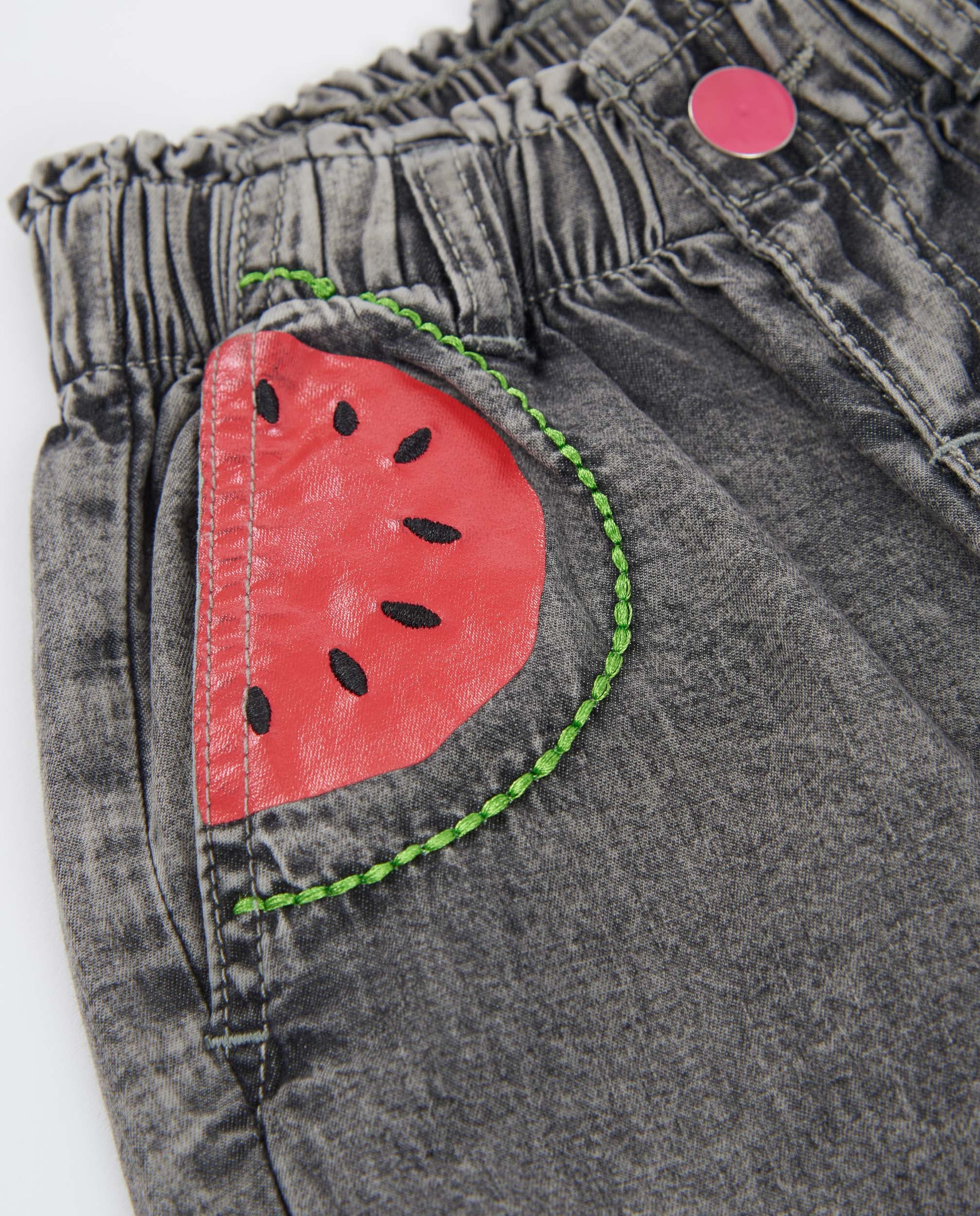 Tuc Tuc pantaloni bambina denim grigi lavati