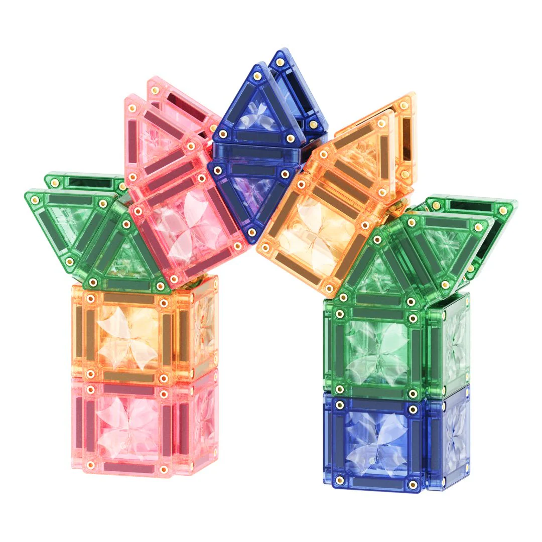 Cleverclixx Mini Tiles Pack Pastel costruzioni magnetiche 28 pz