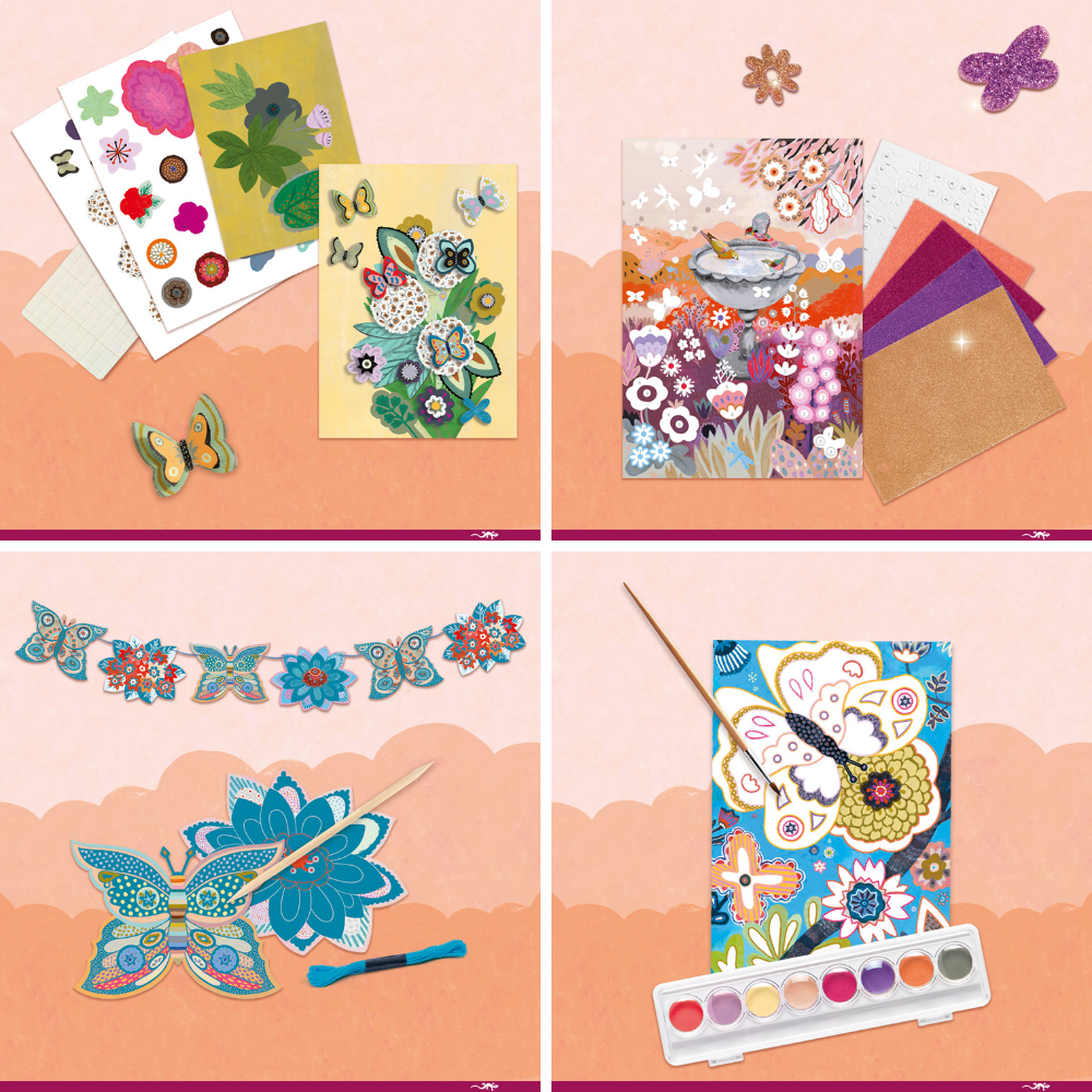 Djeco Fiori set artistico multiattività cofanetto creativo