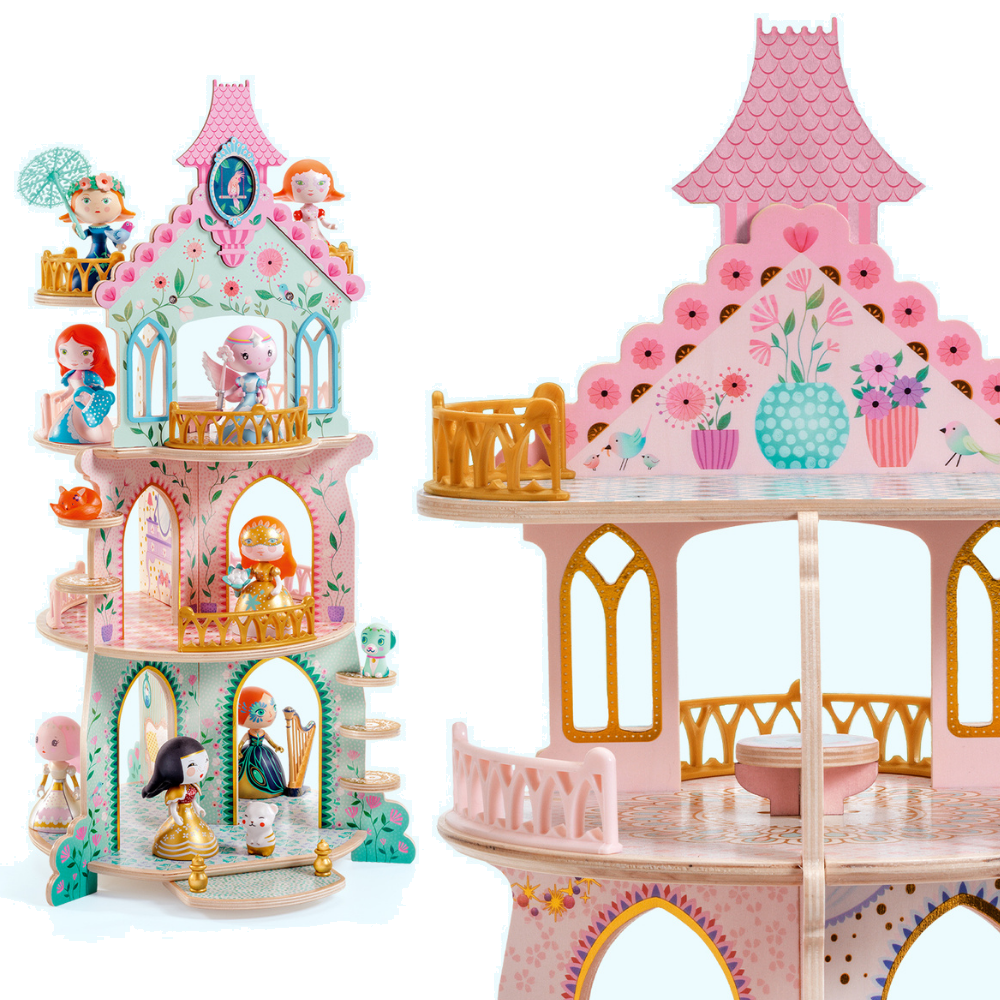 Djeco Arty Toys Princess Tower palazzo in legno 3 ambienti