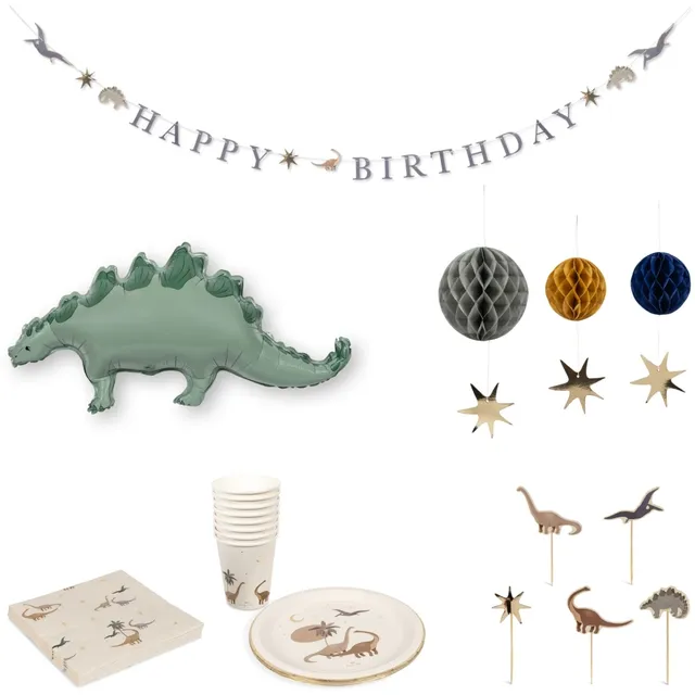 Konges Slojd Dino kit decorazioni compleanno carta